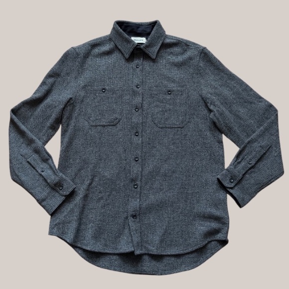 Taylor Stitch The Service Shirt Ash Melange Wool - Picture 1 of 8